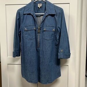 ANN KLEIN denim top